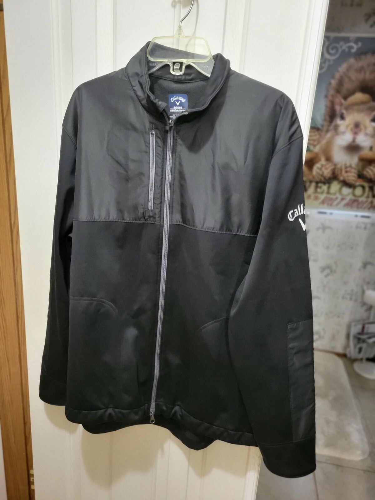 Callaway Men's XL 46/23 Black Weather Series Soft Shell Therm Lined Golf Jacket