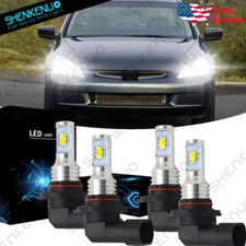 For Honda Accord Coupe Sedan 1995-2007 Hilo Beam Led Headlight Bulbs 6000k Yhw