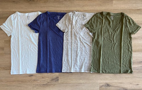 Linen V-Neck T-Shirt - NWT | eBay