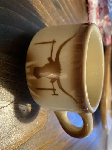 VINTAGE SYRACUSE CHINA 92 M USA "LONGHORN STEER “Low Restaurant Cup Mug
