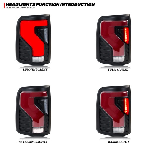 LED Tail Lights for Ford F-150 F150 2004-2008 XL XLT Lariat Rear Lamps Assembly - Picture 2 of 5