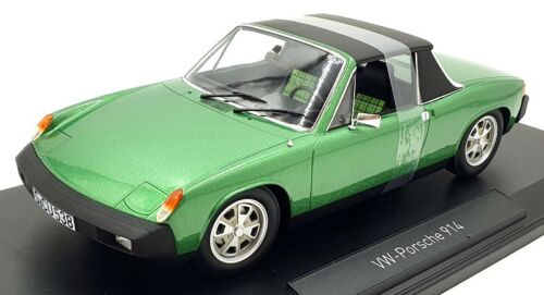 Norev 1/18 Scale Diecast 187685 - VW Porsche 914 2.0 1975 - Met Green - Imagen 1 de 5