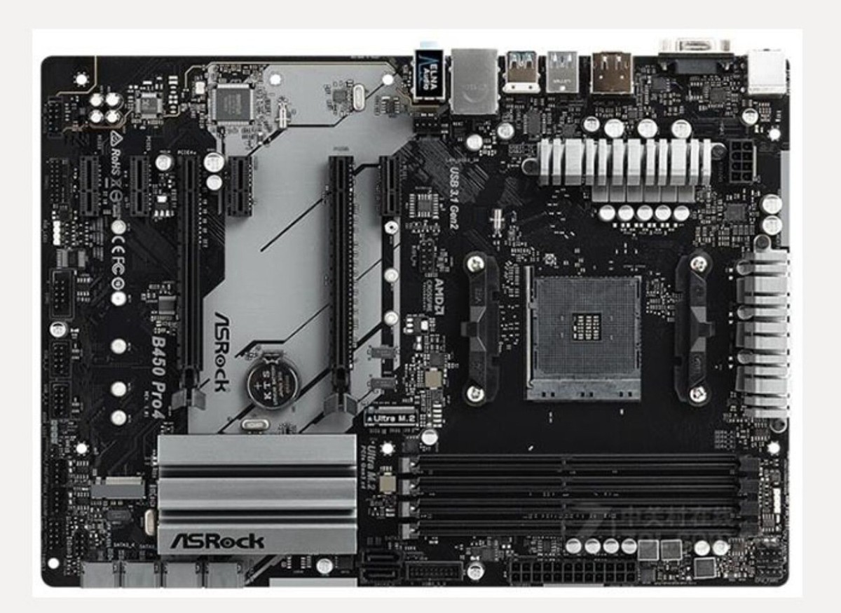 For ASRock B450 Pro4 Desktop Motherboard Socket AM4 For AMD B450M