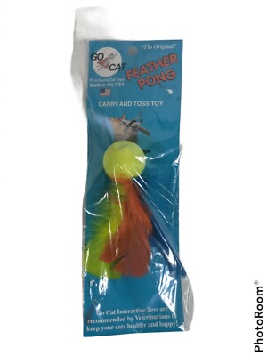 Go Cat Feather Pong Carry and Toss Toy New
