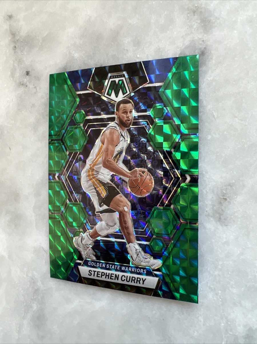 【318】 NBA カード Stephen Curry mosaic prizm 2022-23 Stephen Curry Panini Mosaic Reactive Blue Prizm #92
