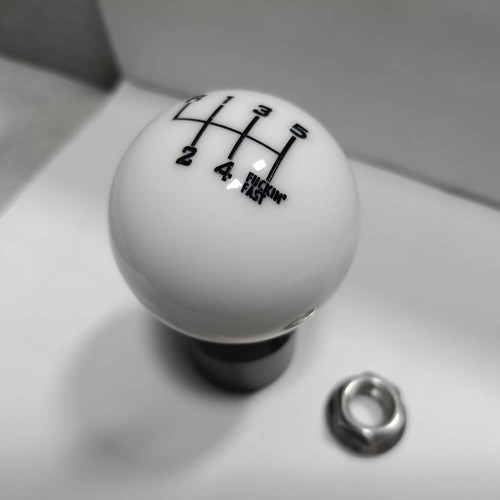 FAST WHITE SPORT 6SP SHIFT GEAR KNOB FOR FOCUS MK2 MK3 MK4 FIESTA MK7 MK8 ST RS - Picture 3 of 7