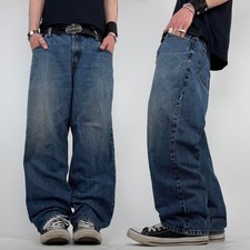Vintage y2k baggy wide leg skater stonewash archive grunge jeans