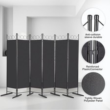 Folding Room Divider 6 Panel Freestanding Wall Privacy Screen Protector