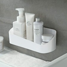 Adhesive Shower Caddy Wall Mounted Bathroom Shelf Organizer Storage Rack No
