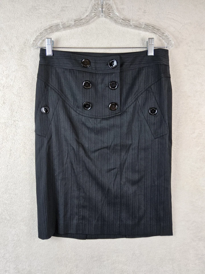 Falda para mujer Burberry mezcla de lana botones grandes talla 4