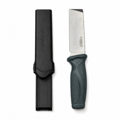 Camillus Swedge 8.75  Titanium Bonded Fixed Blade Sawback Knife with Sheath