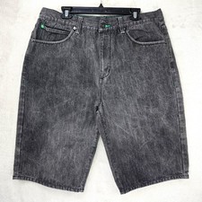 Vintage Sean John Shorts Mens 38 Baggy Black Long Jean Jorts Y2K Skater Hip Hop
