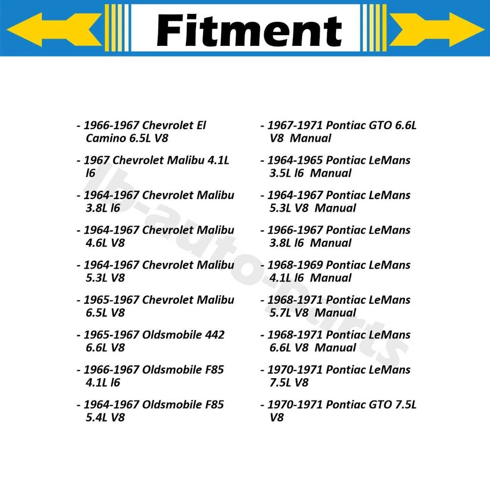 Cable de freno de estacionamiento delantero trasero Dorman 3 piezas para Oldsmobile Cutlass 1967 4,1 L Foto 3 de 4