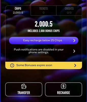 Dave and Buster's Power Card With 2000 Chips ''BONUS'' (READ DESCRIPTION!!!)