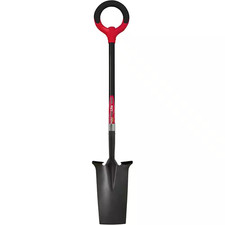 7 In. Red Polypropylene Handle, 41 In. Pro-Lite Carbon Steel Garden Spade Shovel