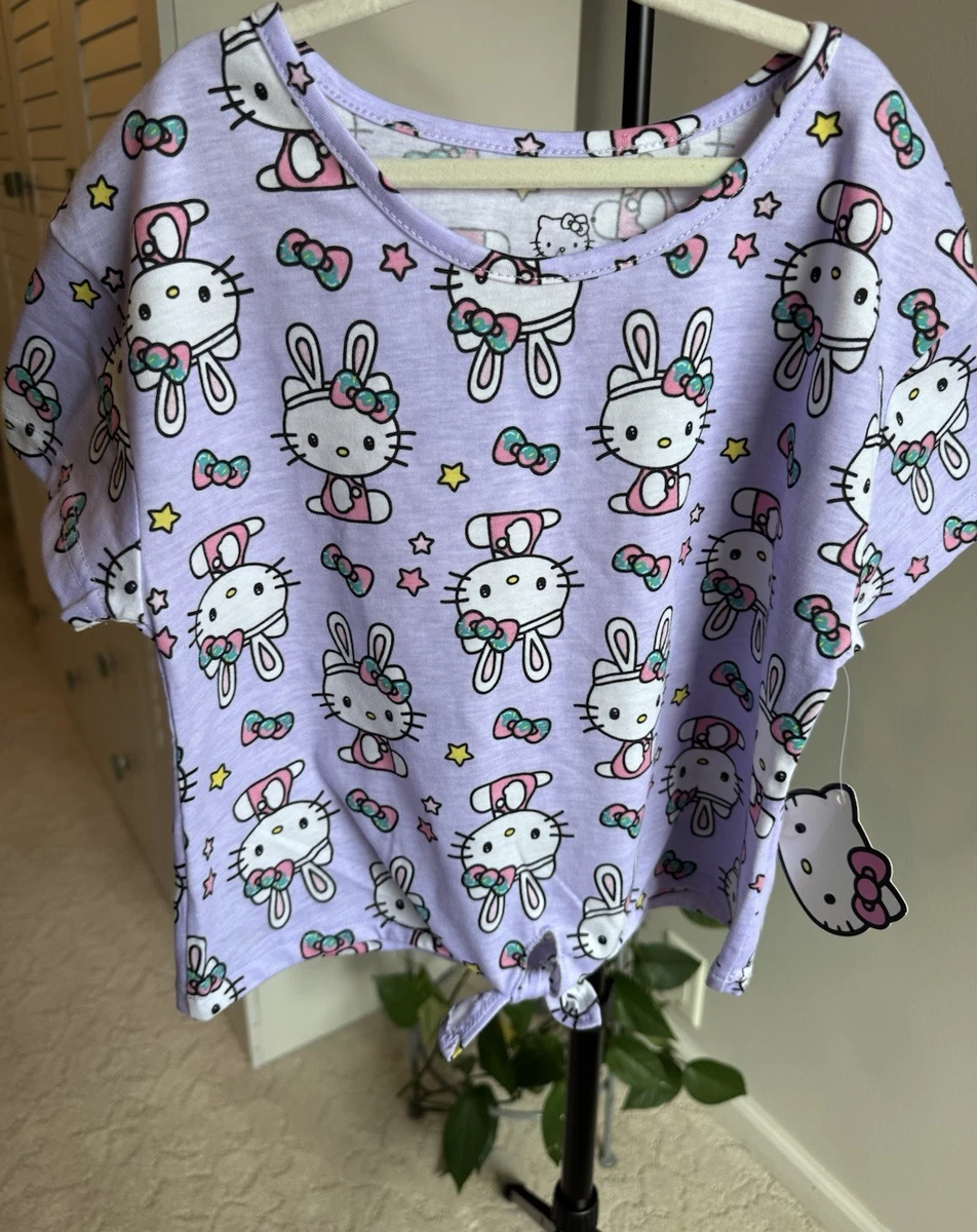 Hello Kitty Girls Purple Short Sleeve Tops, Shirts & T-Shirts for Hello Kitty Girls Purple Short Sleeve Tops, Shirts & T-Shirts for