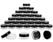 50 Count 3 Gram Sample Containers, Clear Lip Balm Containers with Lids, Small...