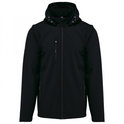 3-lagige Unisex-Softshell-Jacke mit Kapuze und abnehmbaren Ä | Kariban | K422