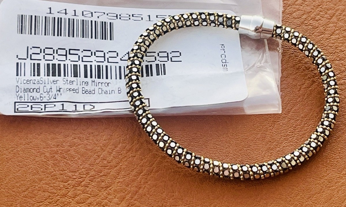 Gold Milor Jewelry 925 MILOR ITALY 925 Sterling Diamond Cut Gold