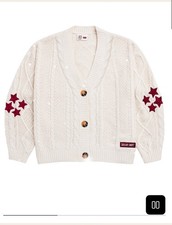 Taylor Swift Red Stars Cardigan Taylor's Version Cable Knit Size M/L In Hand