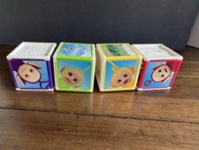 Vintage Playskool Hasbro Teletubbies Flip Blocks Connected 1998 Fidget Baby Toy