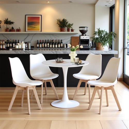 2/4PCS Faux Leather Dining Room Chairs Modern Dining Chairs with Gold Metal Legs - Picture 9 of 47