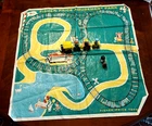 vintage 1960s Fisher Price Little People Train Mat Railroad Amusement park