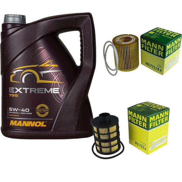 Inspektionspaket 5L Mannol Extreme 5W-40 FüR Opel Zafira B 1.9 Cdti Vectra C-image