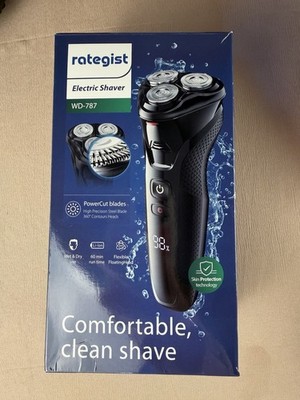 Men's Electric Shaver Flexible Rotating Head, Wet/Dry 60 Min Run Time- BRAND NEW
