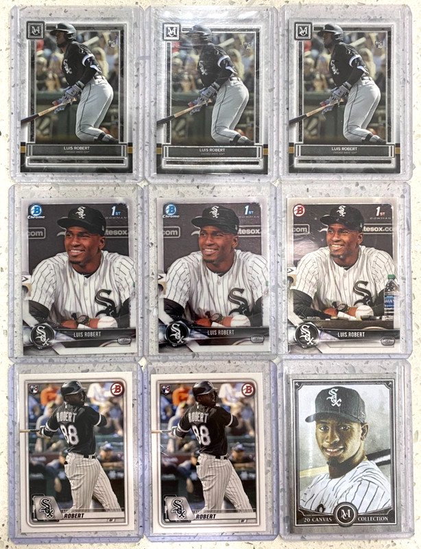 (9) 2020 Topps Museum Bowman Chrome 1st Luis Robert RC Card LOT *READ* Mets