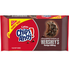 CHIPS AHOY Chewy Chocolatey Hershey's Fudge Filled Soft Chocolate Chip Cookies,