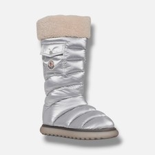 Moncler Womens Silver Gaia Pocket Puffer Snow...