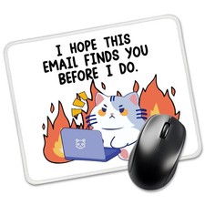 Funny Cat Mouse Pad Sarcastic Office Gift For Cat Mom Colleague