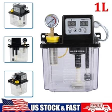 110V CNC Electromagnetic Lubricant Pump Auto Digital Lubricating Oil Pump 1L New