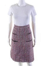 Carven Womens Rose Tweed Skirt Size 10 10914682