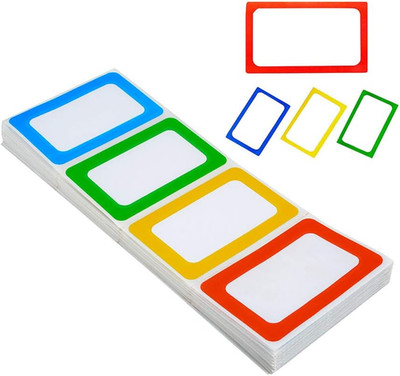 Nametag Labels, 200 Colorful Plain Name Stickers, Name Tags Stick On
