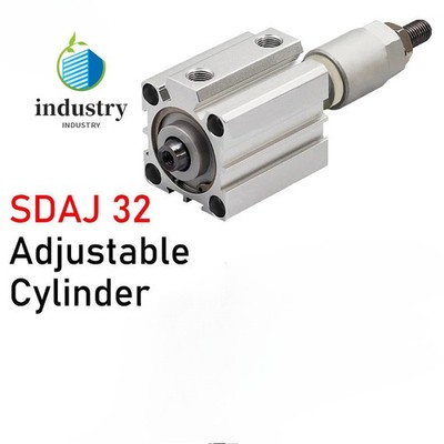SDAJ32 Series Adjustable Stroke Air Pneumatic Cylinder 20/30 Compact Cylinder