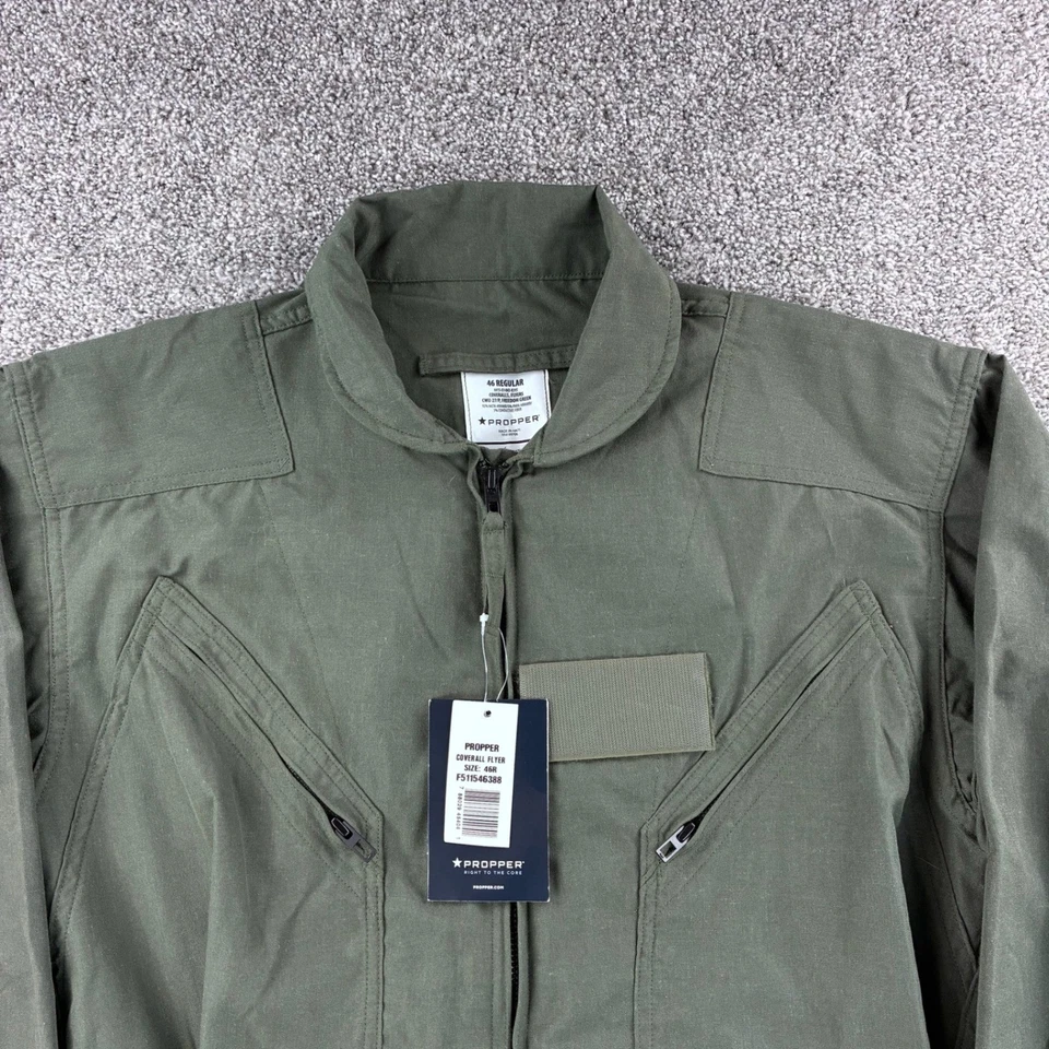 NWT Propper Flyer Coveralls Mens 46R Olive Green Flight Suit Military Green - Image 2 of 4