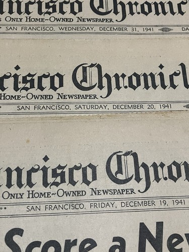 WW2 San Francisco Chronicle Newspapers 3 Papers From 1945 - Picture 3 of 11