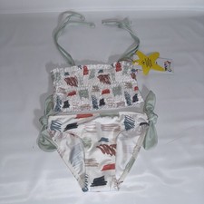 Mon Coeur Girl's Scribble SPF 50 Chlorine Resistant Bikini, Multicolors 5T 68