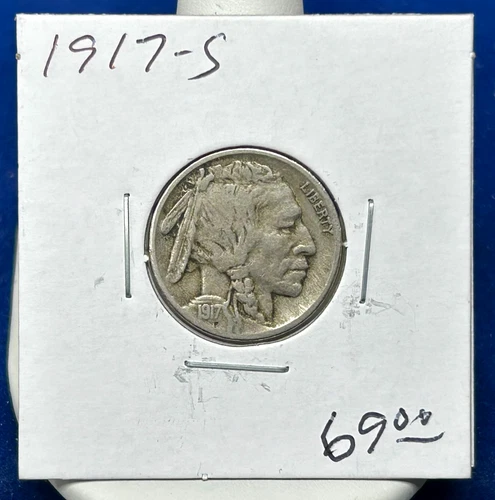 1917-S Buffalo Nickel - Higher Grade - Very Good Devices