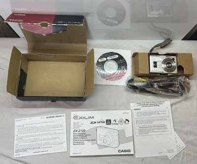 Casio Exilim EX-Z120 7.2MP Digitalkamera + Zubehörbox NICHT FUNKTIONSFÄHIG