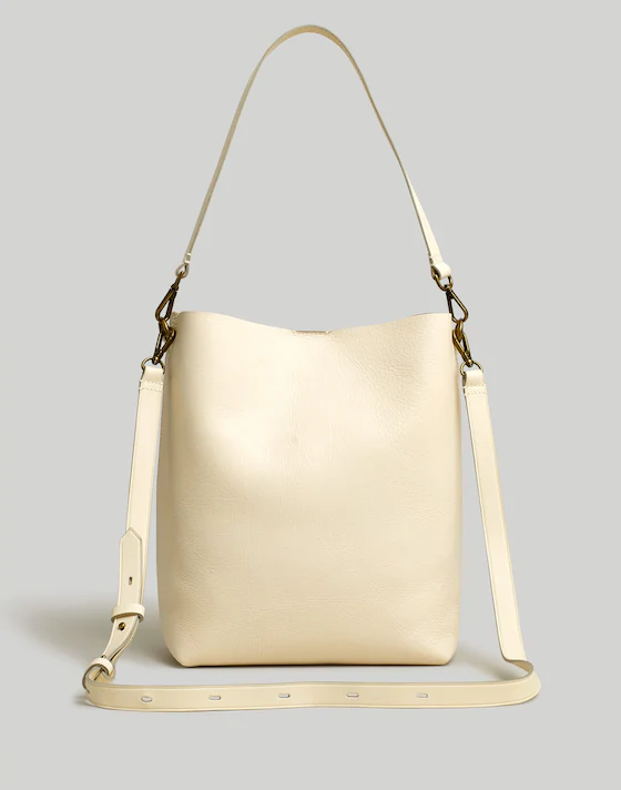 NWT Madewell The Transport Bucket Bag - Vintage Parchment Cream Ivory