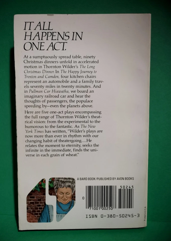 The Long Christmas Dinner And Other Plays by Thornton Wilder 1980 Avon Bard PB  - Image 2 of 4