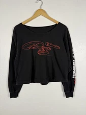 VINTAGE-STAR TREK-U.S.S. ENTERPRISE NCC-1701-LONGSLEEVE-BLACK-SIZE M CROPPED
