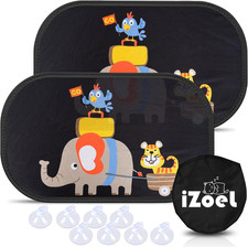 Car Sun Shade for Baby Kids 2 Pack Static Cling Side Window Car 80GSM Rear Sunsh