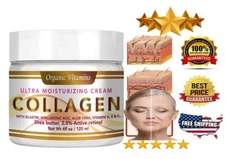 COLLAGEN & ELASTIN SKIN CREAM Firming Face Care Anti Aging Wrinkle Beauty 4oz