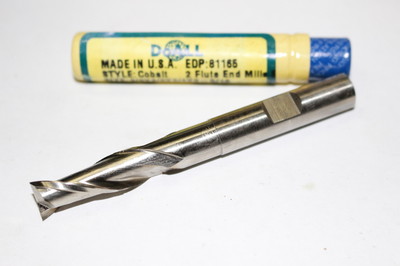 GREENFIELD DOALL 3/8'' Cobalt 2 Flutes Long Length End Mill Endmill 81165 USA