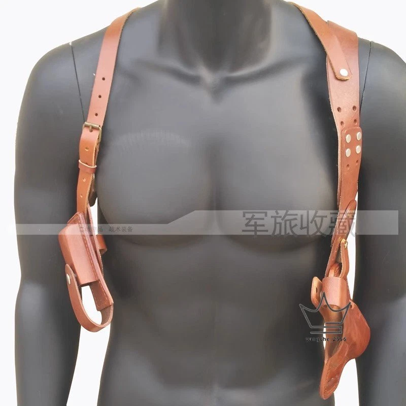 World War II American 1911 Vertical Shoulder Holster Real Leather Strap Replica - Image 2 of 4