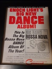 Enoch Light Big Band Bossa Nova Rare Original Promo Poster Ad Framed!